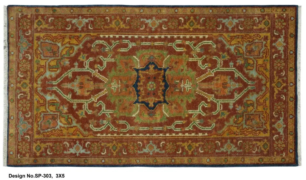 Hand knotted Indian Modern Rug 3'0" x 5'0" ABC Rugs Kilims